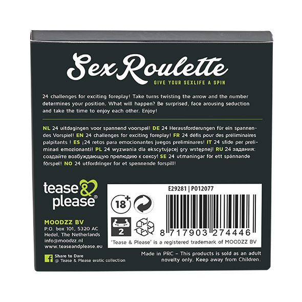 SEX ROULETTE PRELIMINARI (NL-DE-EN-FR-ES-IT-PL-RU-SE-NO)