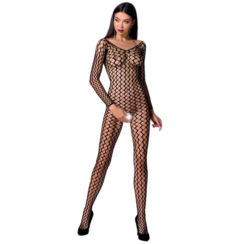 CALZAMAGLIA A RETE APERTA SENZA SPALLINE PASSION WOMAN BS068 NERO TAGLIA UNICA