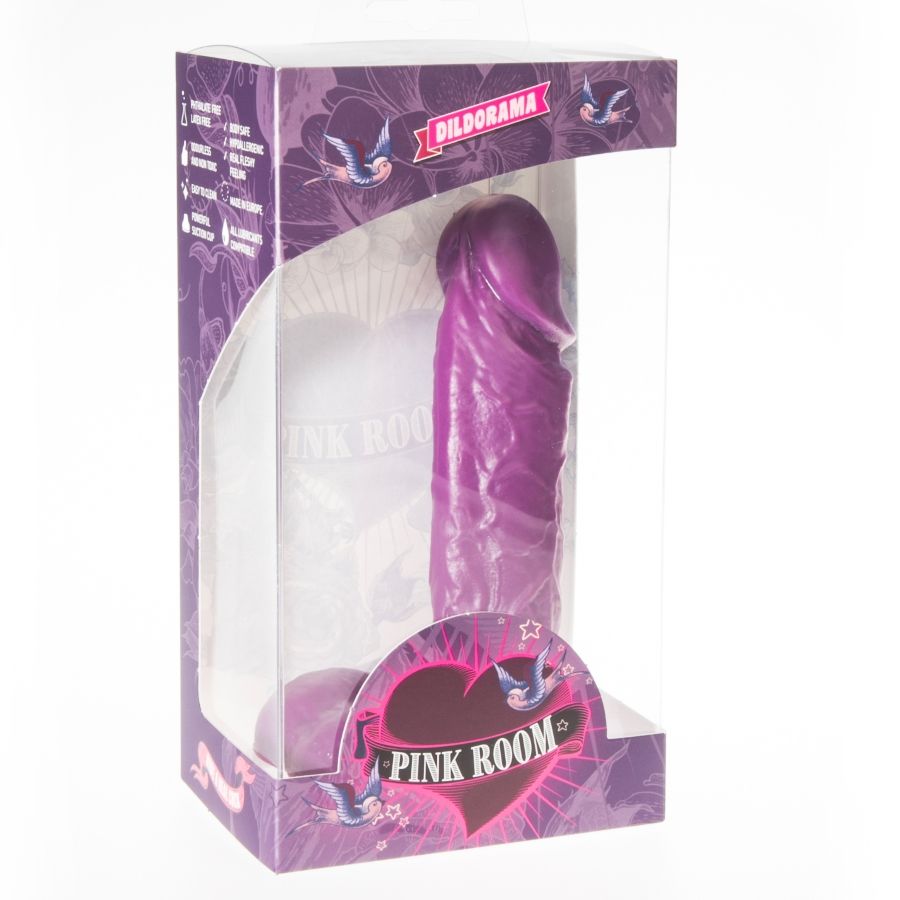 CAMERA ROSA AMADEO DILDO REALISTICO VIOLA 15,5 CM