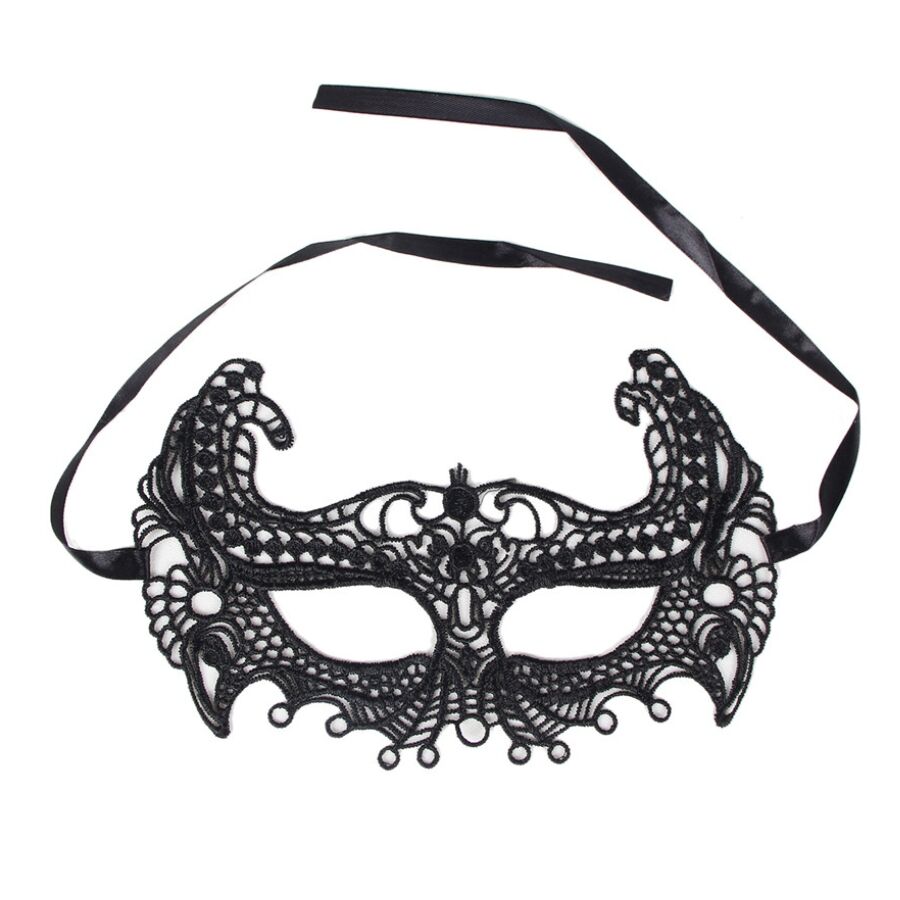 MASCHERA NERA QUEEN LINGERIE TAGLIA UNICA
