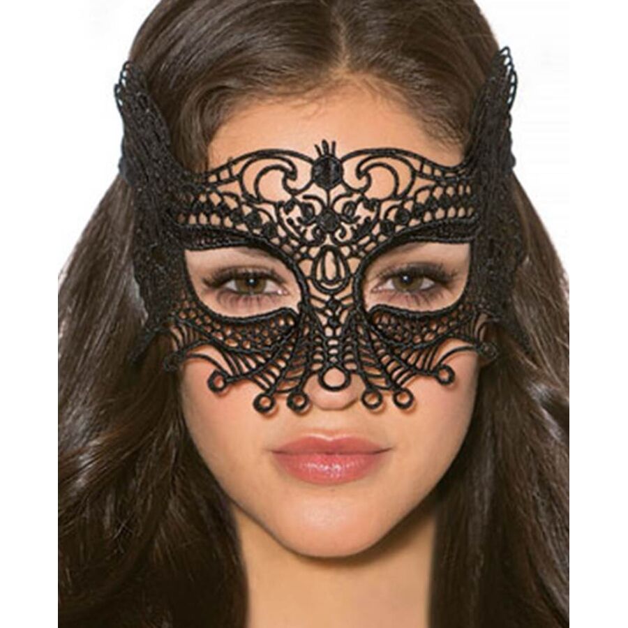 MASCHERA NERA QUEEN LINGERIE TAGLIA UNICA