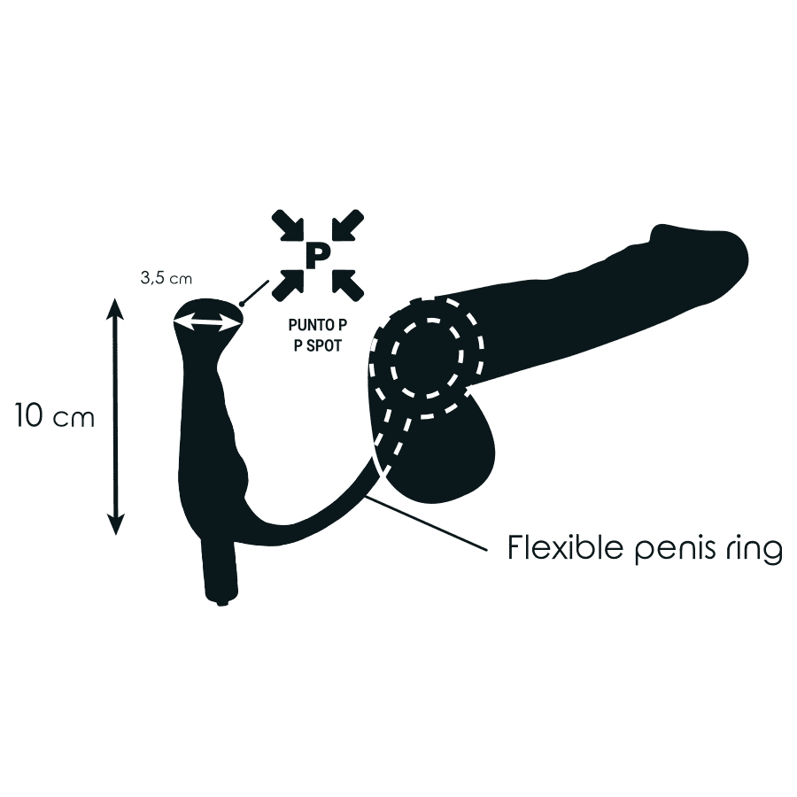 STIMOLATORE PROSTATICO ADDICTED - NERO 10 CM