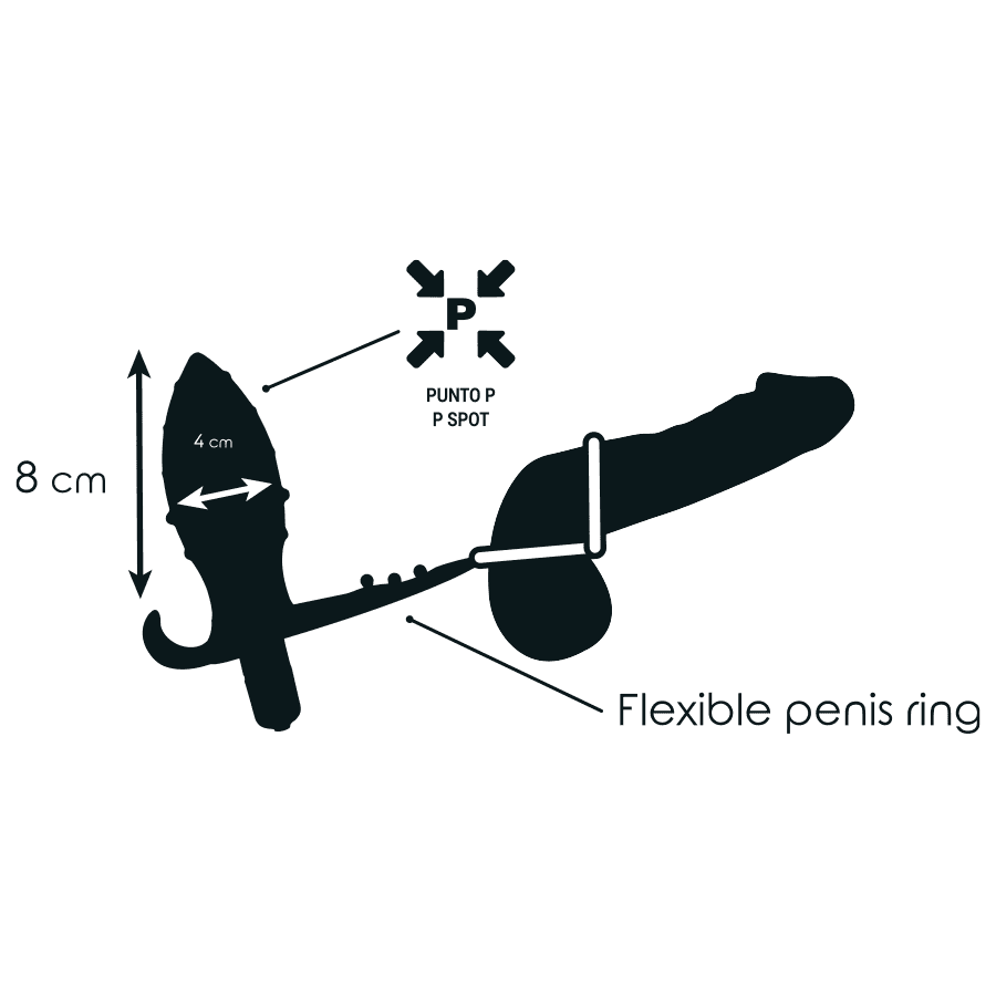 PLUG ANALE CON DOPPIO ANELLO NERO