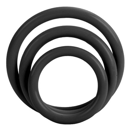 SET 3 ANELLI FALLICI CALEX - COLORE NERO
