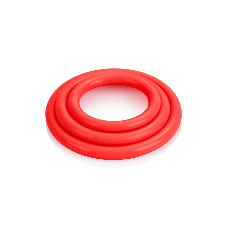 SET 3 ANELLI FALLICI CALEX - COLORE ROSSO