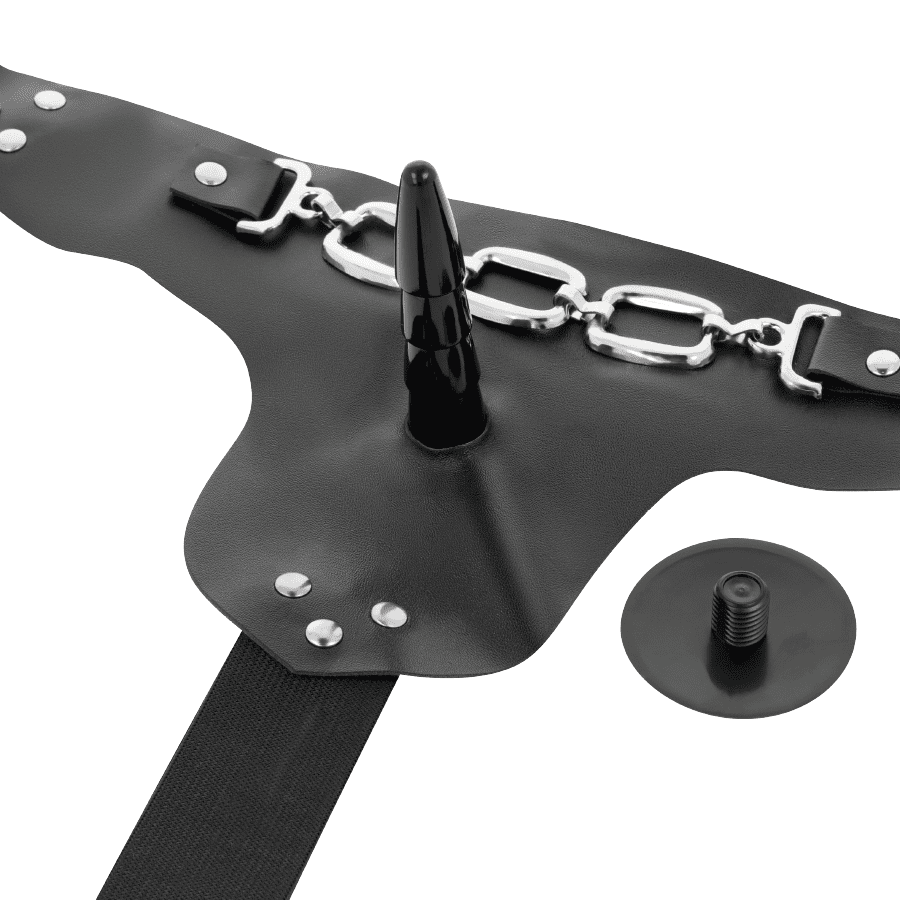 IMBRACATURA PER DOPPIA PENETRAZIONE CON VIBRATORE HARNESS ATTRACTION GEORGE 19 X 4CM