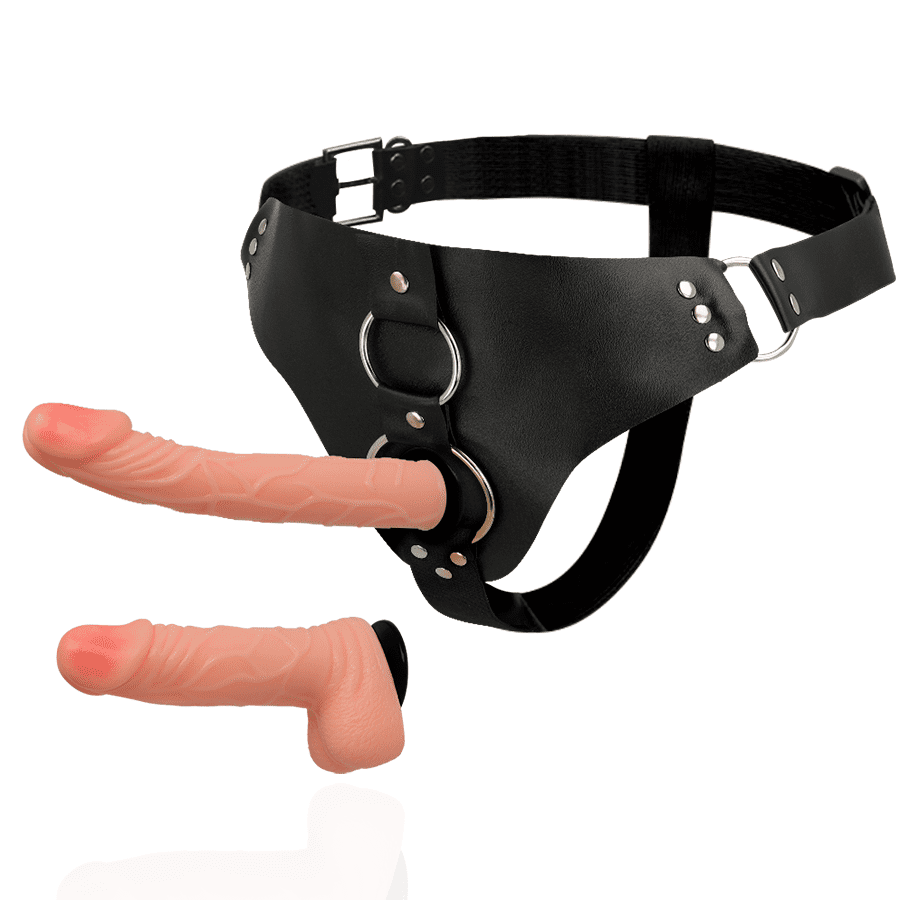 IMBRACATURA CON DILDO CAVO HARNESS ATTRACTION MURDOCK 19.8 + 15CM  X 4CM