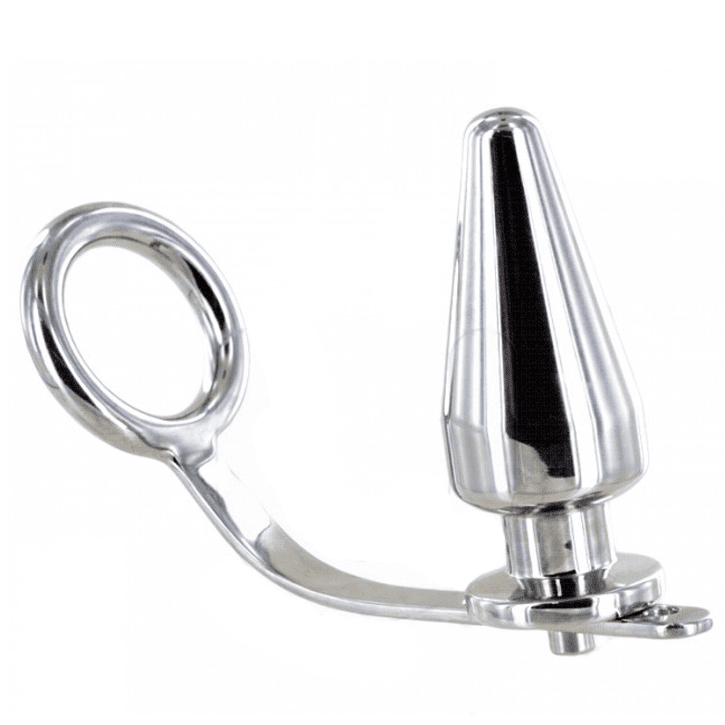 PLUG ANALE IN METALLO CON ANELLO FALLICO 45 X 45 MM