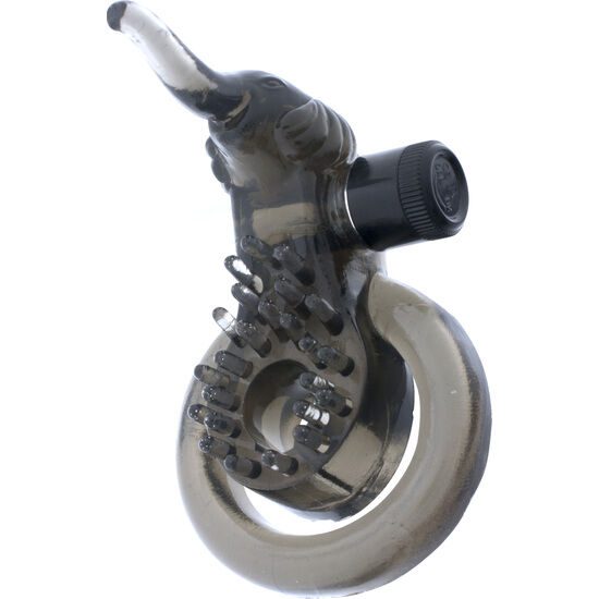 ANELLO VIBRANTE PER PENE E TESTICOLI CON STIMOLATORE CLITORIDE SEVENCREATIONS