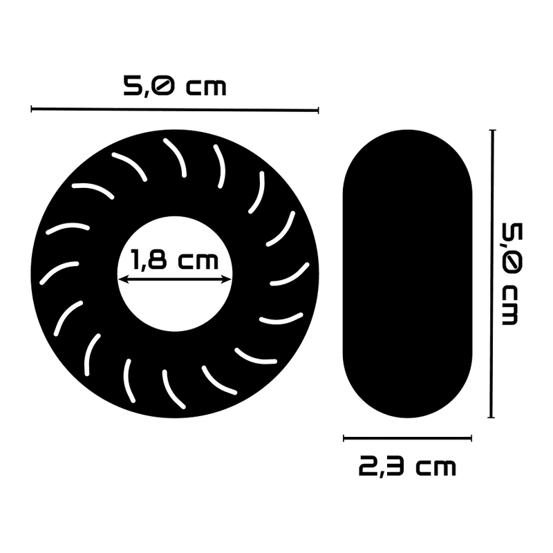 ANELLO FALLICO SUPER FLESSIBILE RESISTENTE 5CM - NERO