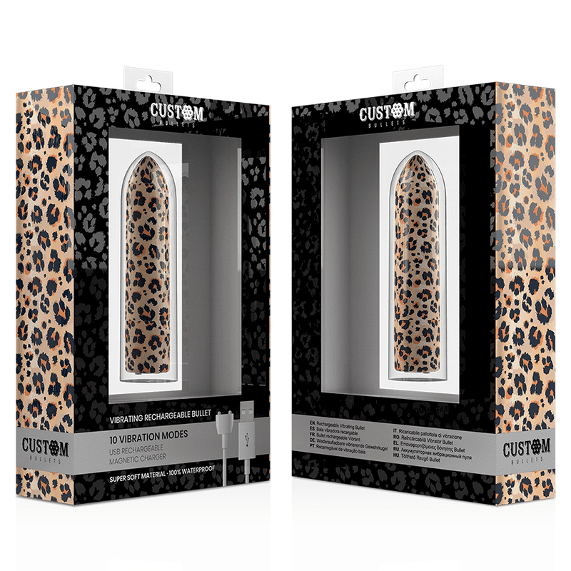 VIBRATORE RICARICABILE 10 LIVELLI DISEGNO LEOPARDO