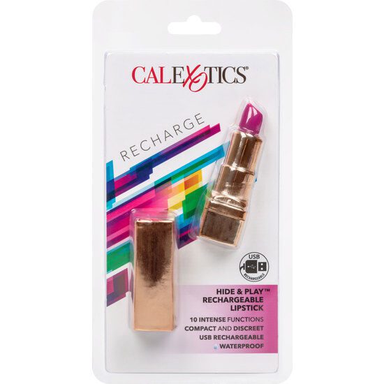 VIBRATORE A FORMA DI ROSSETTO CALEX RICARICABILE BULLET HIDE PLAY - LILLA