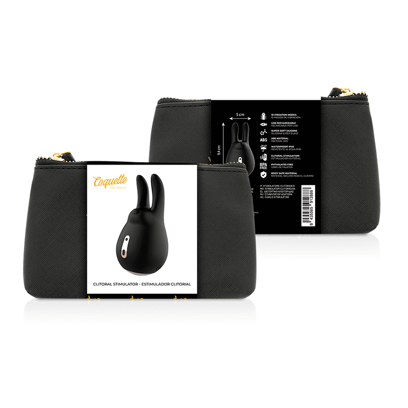 STIMOLATORE CLITORIDEO COQUETTE CHIC DESIRE NERO/ORO