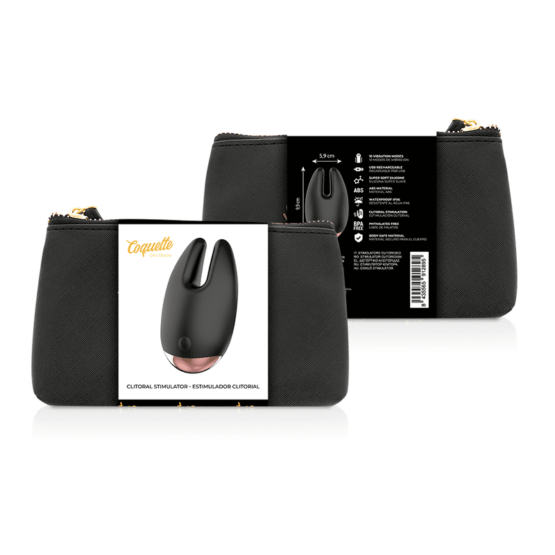 STIMOLATORE CLITORIDEO COQUETTE CHIC DESIRE NERO/ORO
