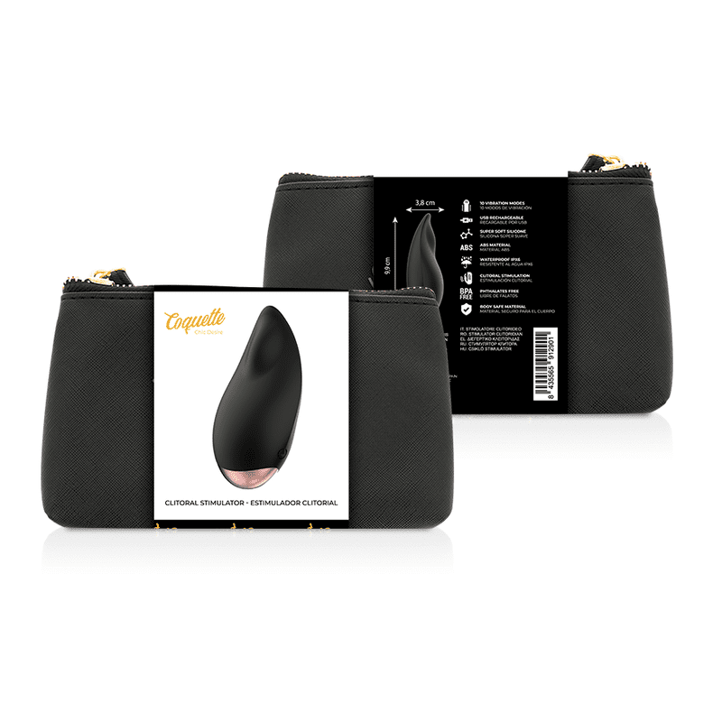 STIMOLATORE CLITORIDEO COQUETTE CHIC DESIRE NERO/ORO