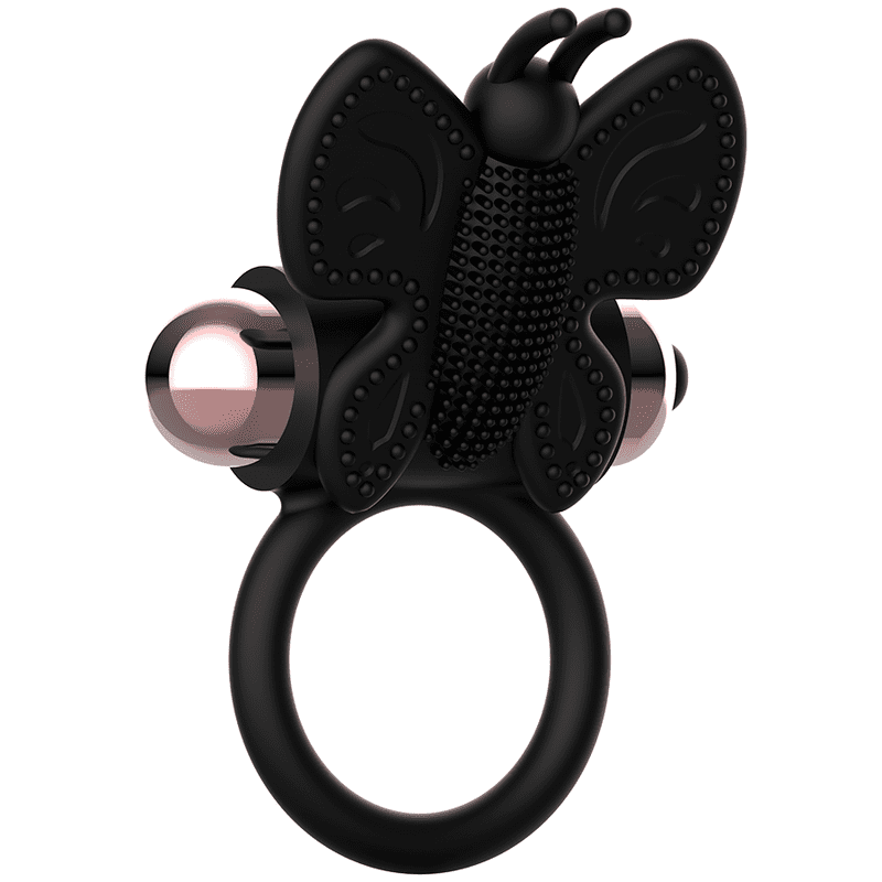 ANELLO PENE COQUETTE CHIC DESIRE FARFALLA CON VIBRATORE NERO/ORO
