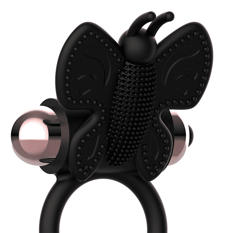 ANELLO PENE COQUETTE CHIC DESIRE FARFALLA CON VIBRATORE NERO/ORO