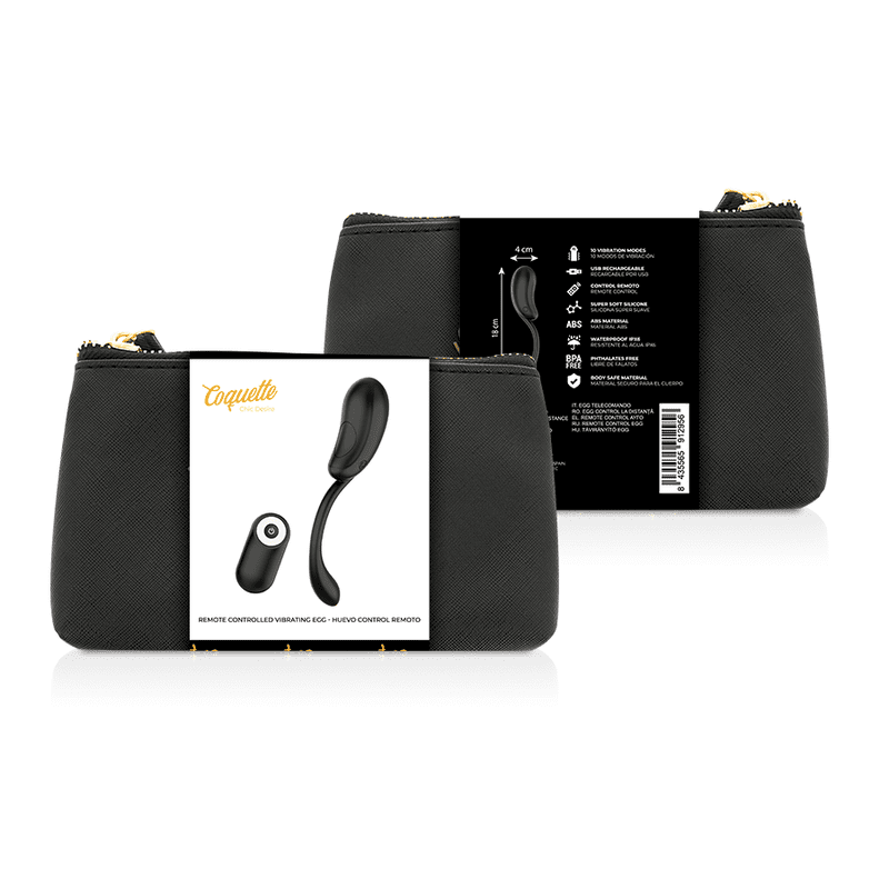 UOVO VIBRANTE TELECOMANDO RICARICABILE - COQUETTE CHIC DESIRE - NERO/ORO