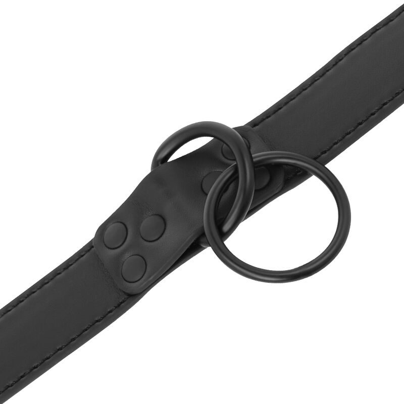 DARKNESS THIN BLACK FULL COLLAR  WITH LEASH
