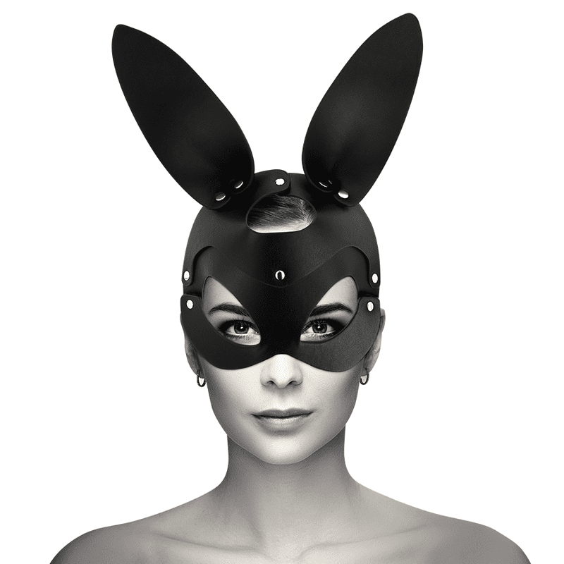 MASCHERA COQUETTE CHIC DESIRE VEGAN IN PELLE CON ORECCHIE DA CONIGLIO