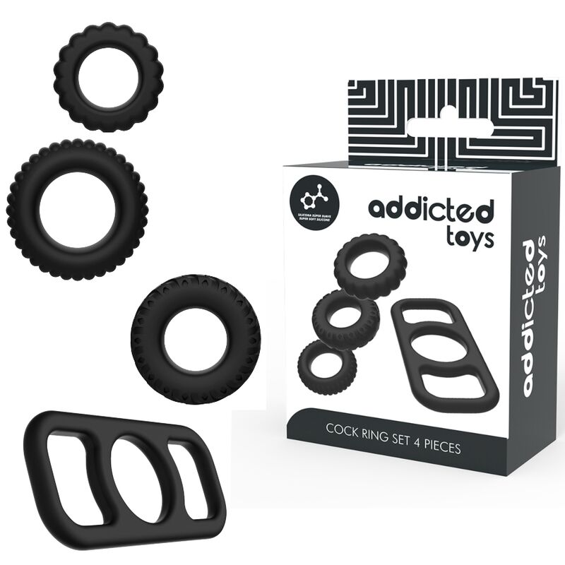ADDICTED TOYS SET 4 ANELLI IN SILICONE PER IL PENE