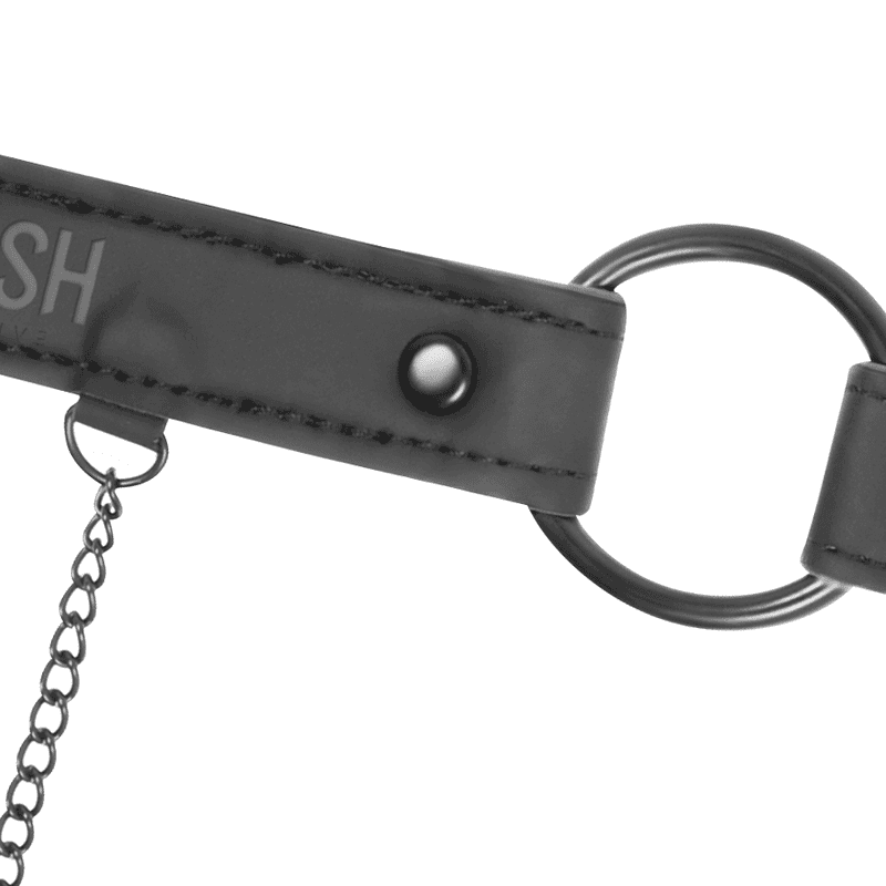 FETISH SUBMISSIVE ANELLO MORDAZA CON PINZAS PARA PEZONES