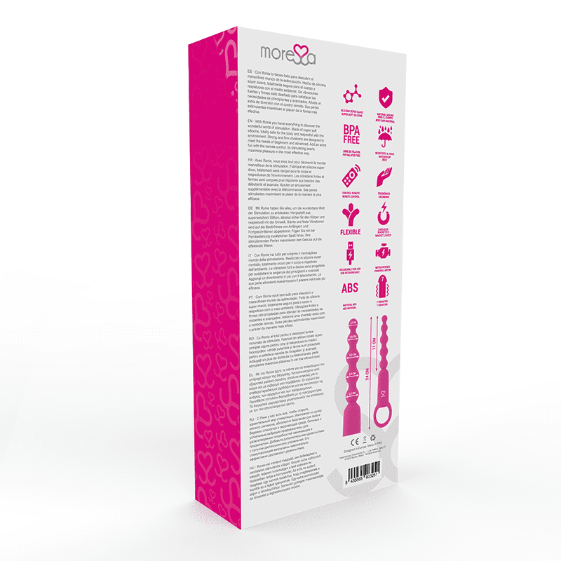VIBRATORE TELECOMANDATO MORESSA RONIE ANAL PLEASURE - ROSA