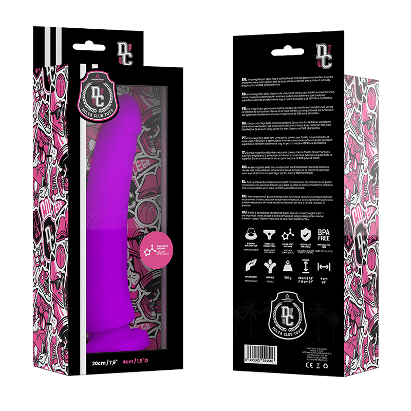 DELTA CLUB TOYS DILDO LILLA IN SILICONE MEDICO 20 X 4 CM