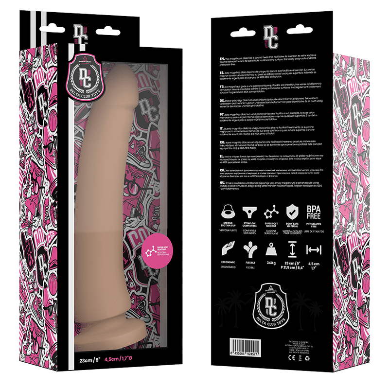 DELTA CLUB TOYS DILDO NATURALE IN SILICONE MEDICO 23 X 4.5 CM