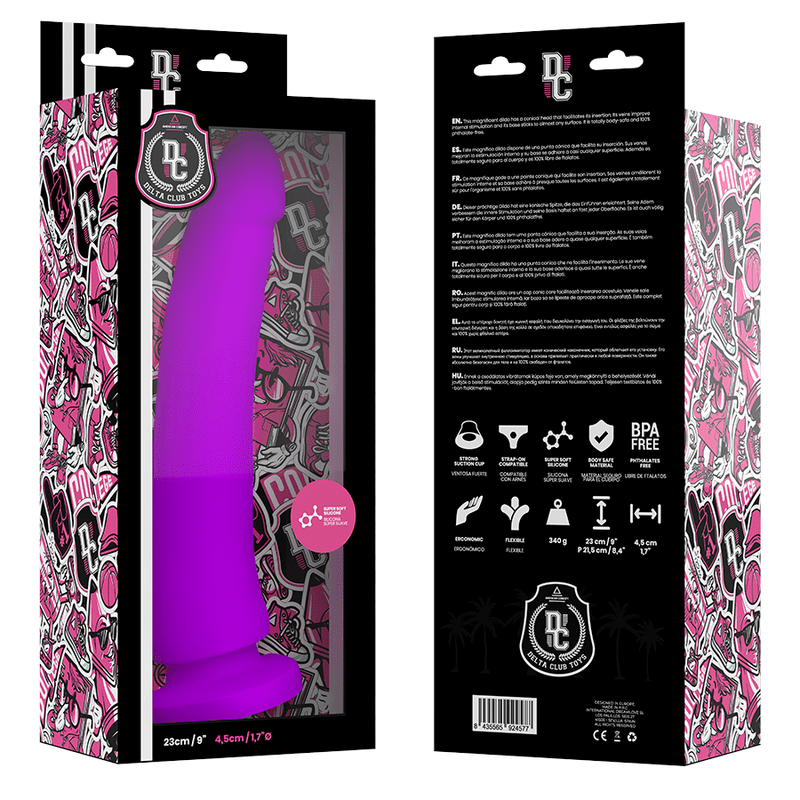 DELTA CLUB TOYS DILDO LILLA IN SILICONE MEDICO 23 X 4.5 CM