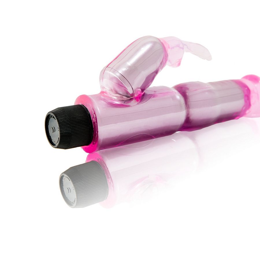 VIBRATORE C/STIMOLATORE ROSA REGULABLE