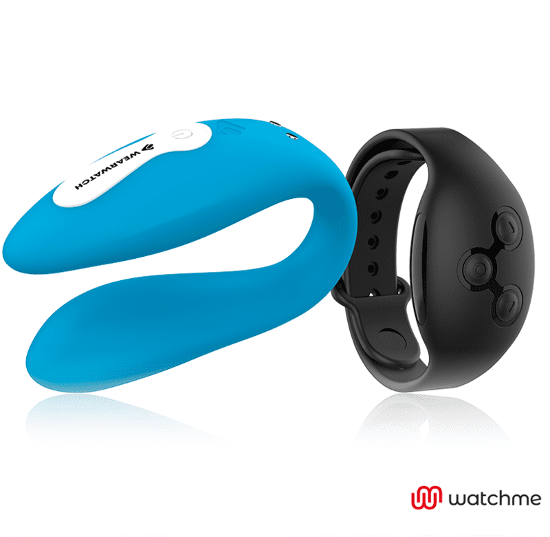 VIBRATORE DUAL TECHNOLOGY CON OROLOGIO WATCHME BLU / NERO