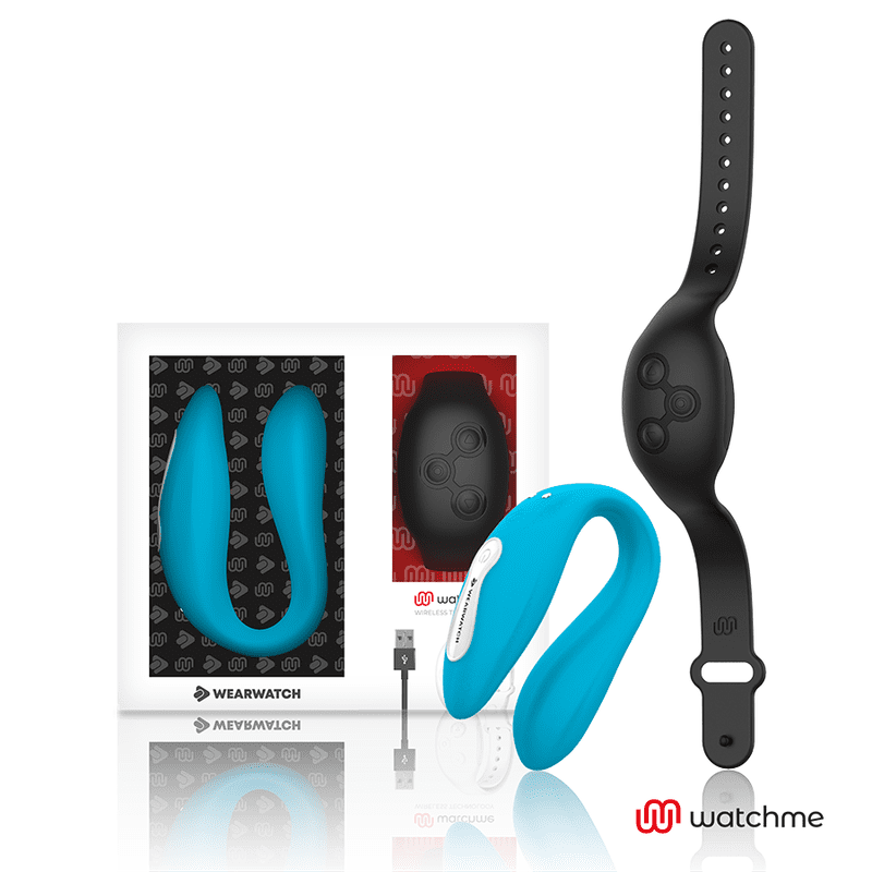 VIBRATORE DUAL TECHNOLOGY CON OROLOGIO WATCHME BLU / NERO