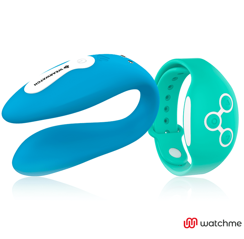 VIBRATORE DUAL TECHNOLOGY CON OROLOGIO WATCHME BLU / ACQUAMARINA