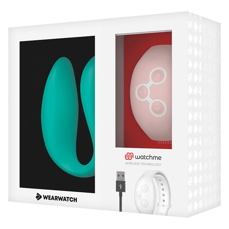 VIBRATORE DUAL TECHNOLOGY CON OROLOGIO WATCHME LIGHT ACQUAMARINA / CORALLO