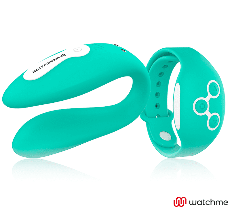 VIBRATORE DUAL TECHNOLOGY CON OROLOGIO WATCHME VERDE CHIARO