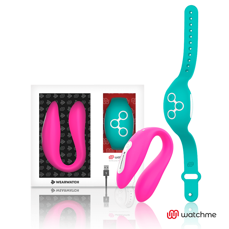 VIBRATORE DUAL TECHNOLOGY CON OROLOGIO WATCHME FUCSIA / ACQUAMARINA