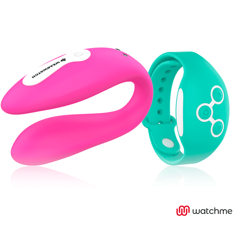 VIBRATORE DUAL TECHNOLOGY CON OROLOGIO WATCHME FUCSIA / ACQUAMARINA
