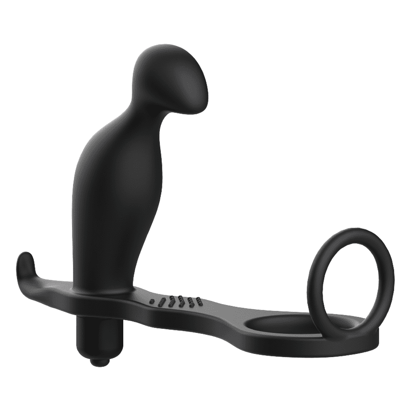 PLUG ANALE CON ANELLO IN SILICONE NERO