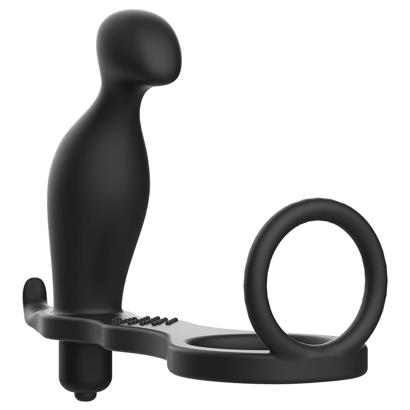PLUG ANALE CON ANELLO IN SILICONE NERO
